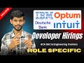 IBM Optum Deutsche Bank and Intuit Hiring Freshers | Role Based Tech Hirings | Apply Now