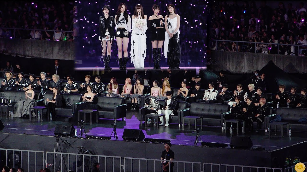 LE SSERAFIM 'Music Icon of the Year' 수상 Reaction [IU Stray Kids ATEEZ IVE  윤아 문소리 김유정]/ 2025 AAA