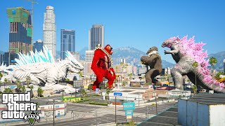 Godzilla x Kong vs Titanus Shimo x Scarking 2024 - The New Empire ( GTA V Mods )