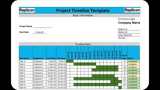 How to Create Proejct Timeline Template in Excel by Ezowo