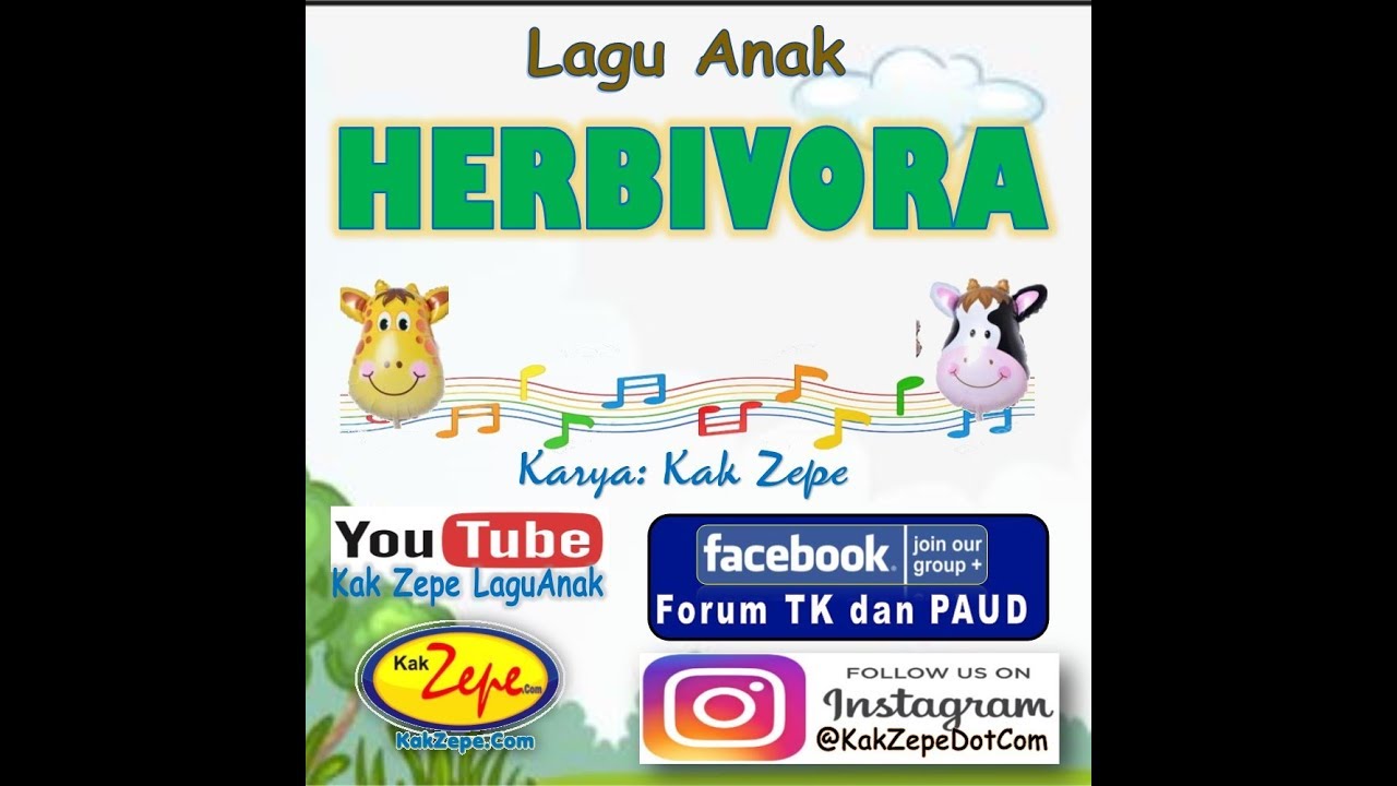  HERBIVORA  Lagu  Anak Indonesia Terbaru 2021 Tema tentang 