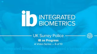 UK Surrey Police: IB as Progress