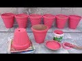 How to paint pots gamla  clay pots painting tricks  techniques  terracotta pots