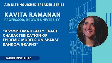Distinguished Hariri Institute/CISE Seminar: Kavita Ramanan, Brown University