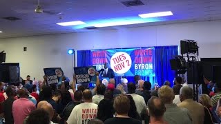 Watch now: Mayor Brown kicks off write-in campaign