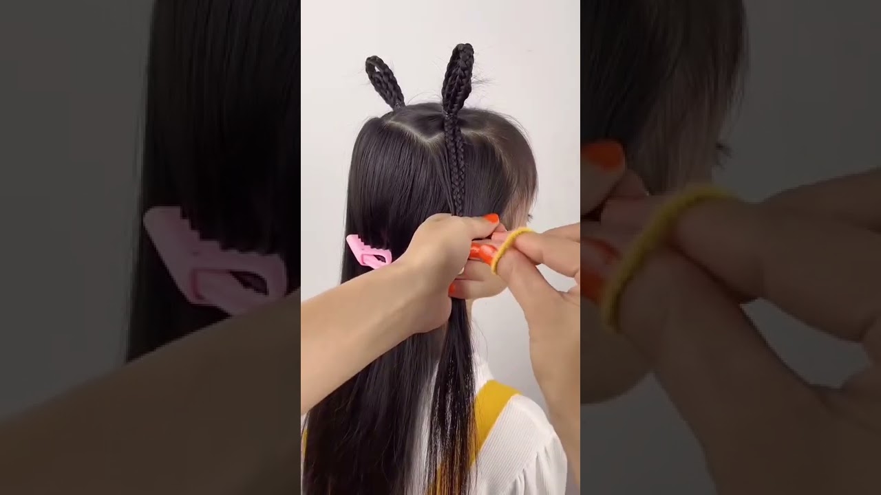 Creat rabbit hairstyle for my daughter ❤️👍🏿