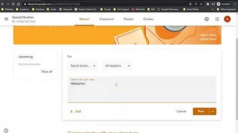Using the Stream in Google Classroom