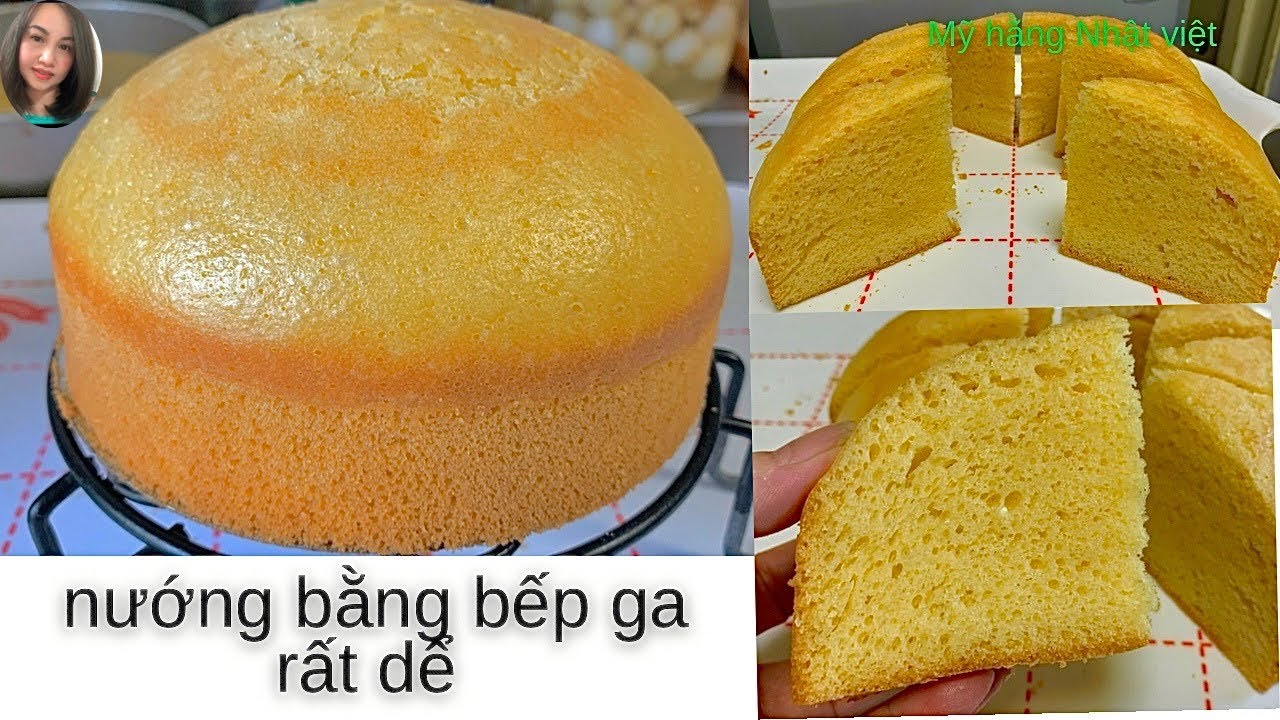 Bánh Bông Lan Nướng Bằng Bếp Ga - Không Cần Máy Đánh Trứng