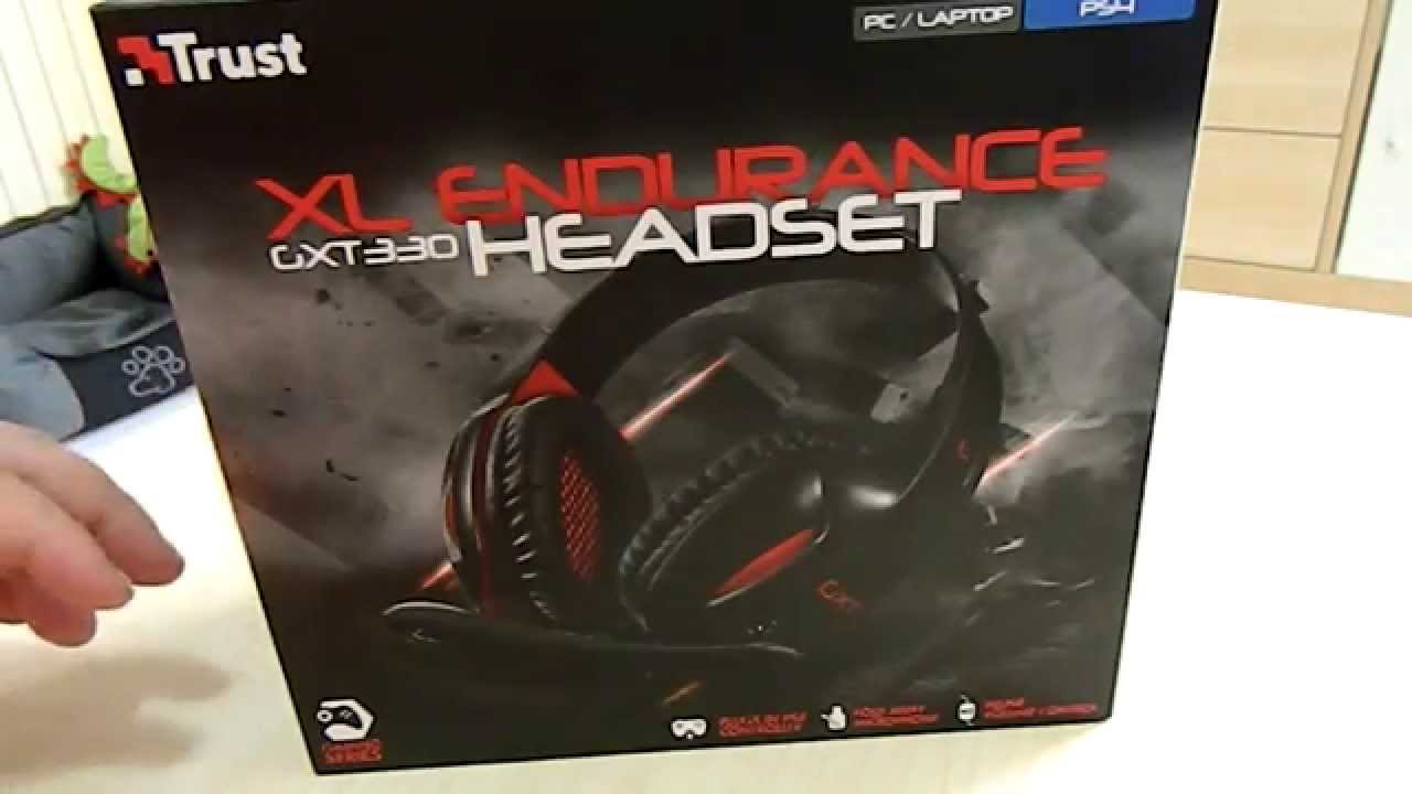 Cuffie Gaming PS4 Trust GXT330 XL EDURANCE headset UNBOXING - YouTube