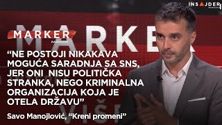 Savo Manojlović: Kreni promeni neće u koalicije sa SNS, posle razlaza opozicije bojkot nema smisla