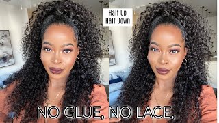 Scalp‼ How to HIDE THE BAND on a HEADBAND WIG| Natural Hair Wig | NO GLUE NO LACE  ft Hurela Hair