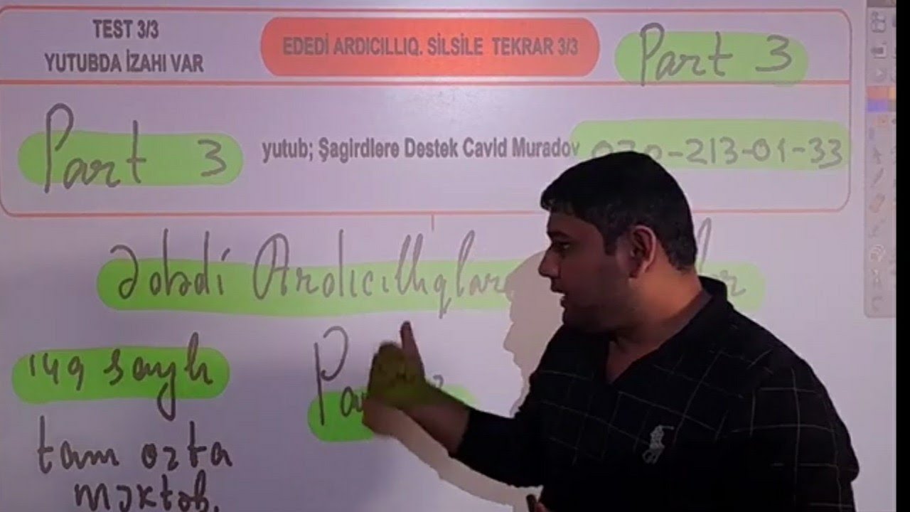 Ədədi Ardıcıllıqlar, Silsilə Pdf 3. Riyaziyyat Cavid Muradov