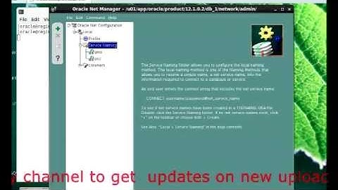 Using Oracle Net Manager(netmgr) to create a Service Name and Listener