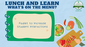 Lunch and Learn:  Padlet to Increase Student Interactions