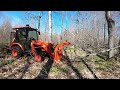 753 blazing trails kubota lx2610 tractor homestead grapple forest  4k