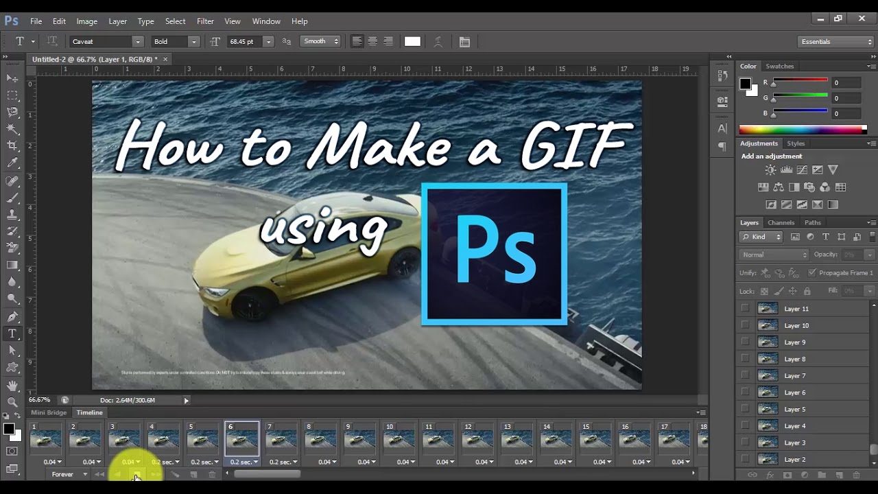 How to Make a GIF using Photoshop CS6 in seconds. SUPER EASY SUPER ...