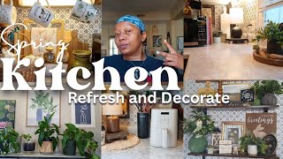 VLOG| SPRING KITCHEN REFRESH🌷 AND DECORATE WITH ME| SIMPLE BUDGET KITCHEN DECORATING IDEAS!