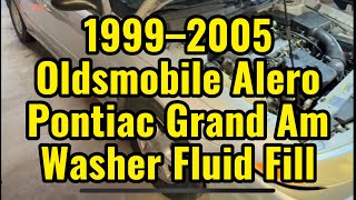 How to Add Windshield Washer Fluid | 1999-2005 Oldsmobile Alero & Pontiac Grand Am 2002 Oldsmobile Alero Windshield Wiper Size