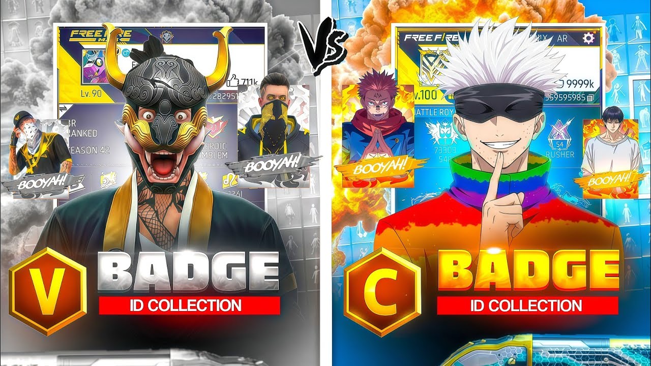 C Badge vs V Badge? 😱 Revealing ₹1 Crore Prime 8 Secret ID Collection – Garena Free Fire