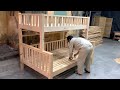 Amazing Carpenters Woodworking Are Constantly Creating - Build A Modern Two Story Bed For Your Child