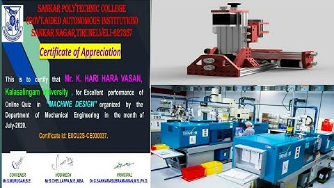 National Level E-Quiz on "Machine Design"