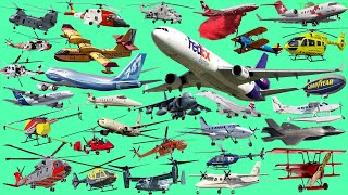 Air for Kids | Jumbo Jet, Jet Fighter, Helicopter | Aircraft Vehicle, Airplane Name for kids