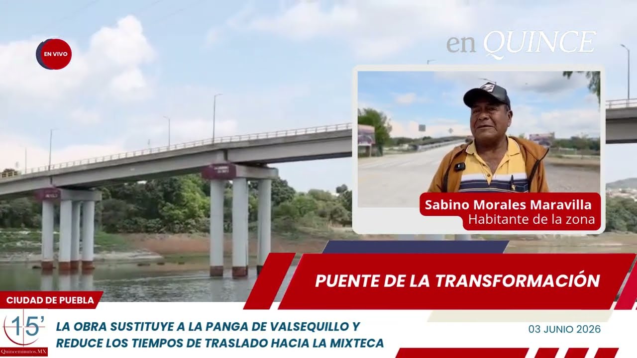 Puente de la Transformación en el Lago de Valsequillo