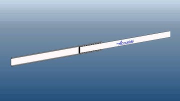 An Accuride telescopic drawer slide showing 75% or part extension