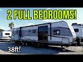 Check out this MASSIVE 2 Full Bedroom Travel Trailer RV! Jayco 38BHDS