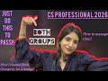 ♦️CS PROFESSIONAL JUNE 2026 STRATEGY | ANSWER to all your DOUBTS | How to Manage TIME | DON'T FAIL 📈