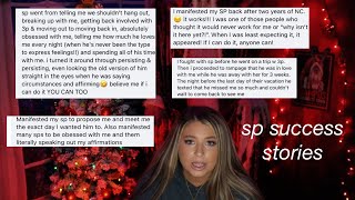 these sp success stories are crazy | specific person manifestation 