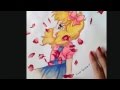 Dibujando a Candy Candy con marcadores Copic por Rocio Aguilera