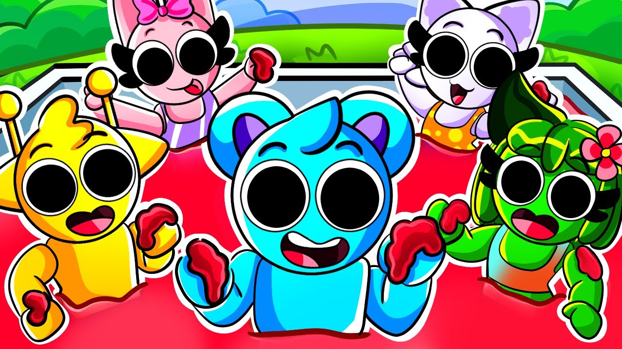 SKY SALTA a la PISCINA de GELATINA Más GRANDE en Roblox! (sprunki)