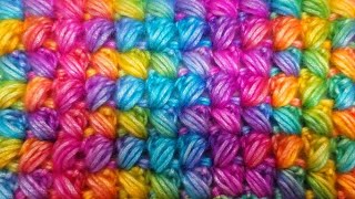 SUPER EASY Crochet Stitch For Blankets And Scarfs / Zipper Puff Stitch Tutorial
