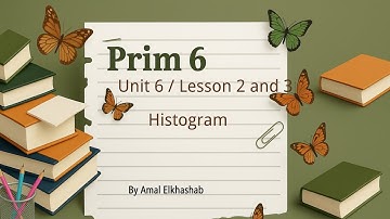 Prim. 6 / Unit 6 / Lesson 2 and 3 /Representing data using Histogram  / Math / First term 