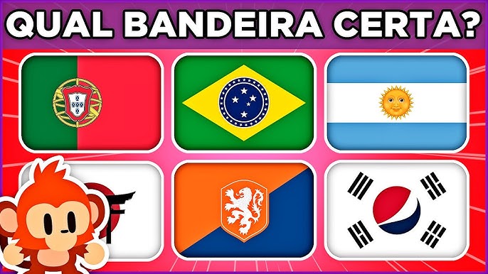 Você consegue identificar essas bandeiras do mundo?