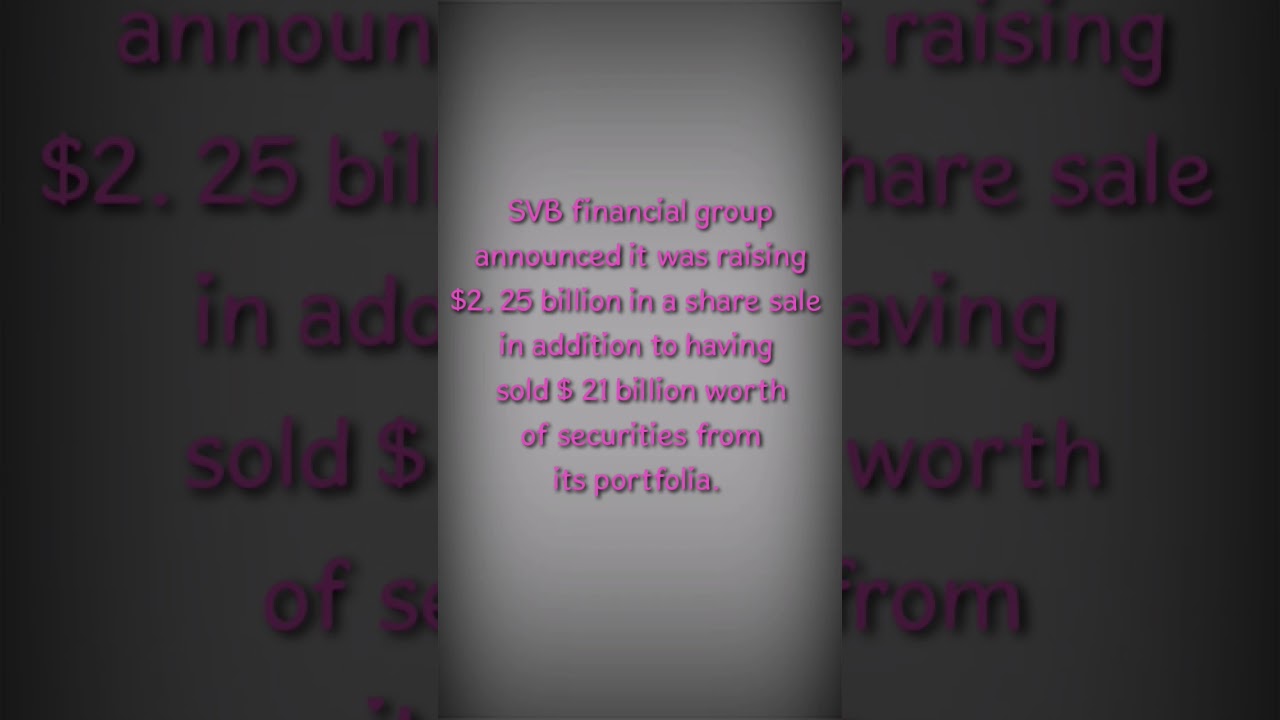 SILICON VALLEY BANK CRISIS # shorts