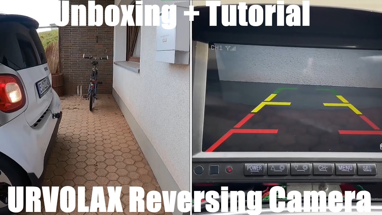 URVOLAX Wireless Reversing Camera Kit Video Recording 7 inch screen FHD  unboxing and instructions 