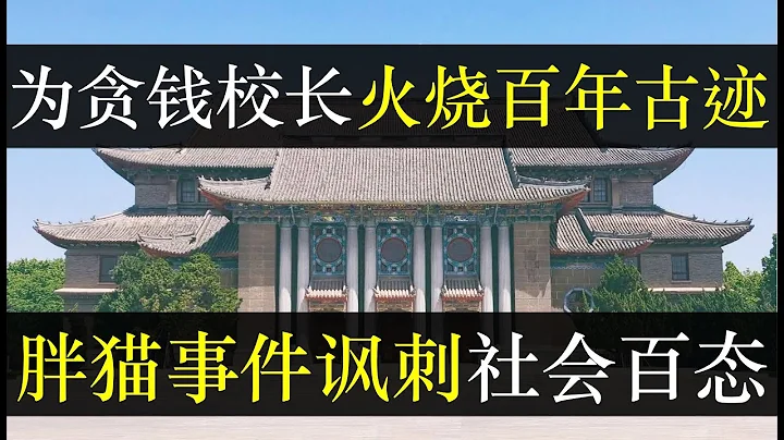 為貪錢校長火燒古迹禮堂，胖貓事件反應社會百態。為了轉移廣東梅龍高速的視線，中國政府連發新聞，又是純愛小哥配撈女，又是大學禮堂被毀，然而字裡行間卻說不到點，亡羊補牢已晚（單口相聲嘚啵嘚之胖貓事件） - 天天要聞