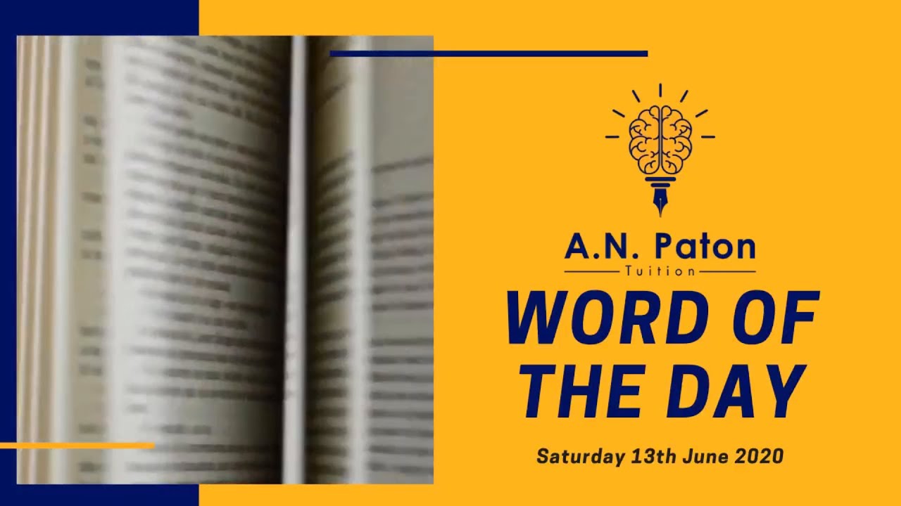 English Word of the Day Dictionary YouTube