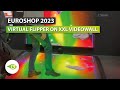 Virtual Interactive Flipper on XXL Videowall at ISE 2023