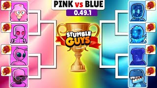 PINK vs BLUE Skins 0.49.1 🥊 FIRE PUNCH EMOTE 🏆 Stumble Guys Tournament