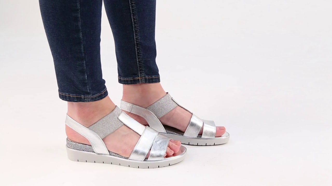 gabor silver sandals