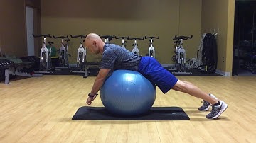 Stability ball cobra alternating arms