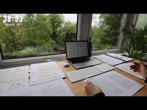 6 HOUR STUDY WITH ME | Background noise, 10-min Break, No music, Study with Merve