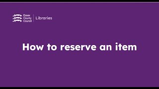 How to reserve