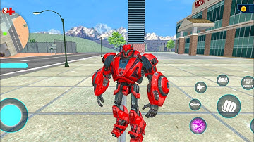 Red Megatron Jet Bike Car Transformation Robot Game 2020 - Android Gameplay #5
