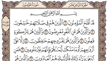 سوره ‏المؤمنون ١-١٧ مكرره ٥ مرات للحفظ ، ياسر الدوسري 🤍