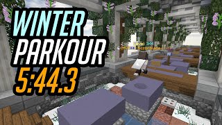 Speedrunning kwutie&#39;s Winter Parkour in 5:44.3