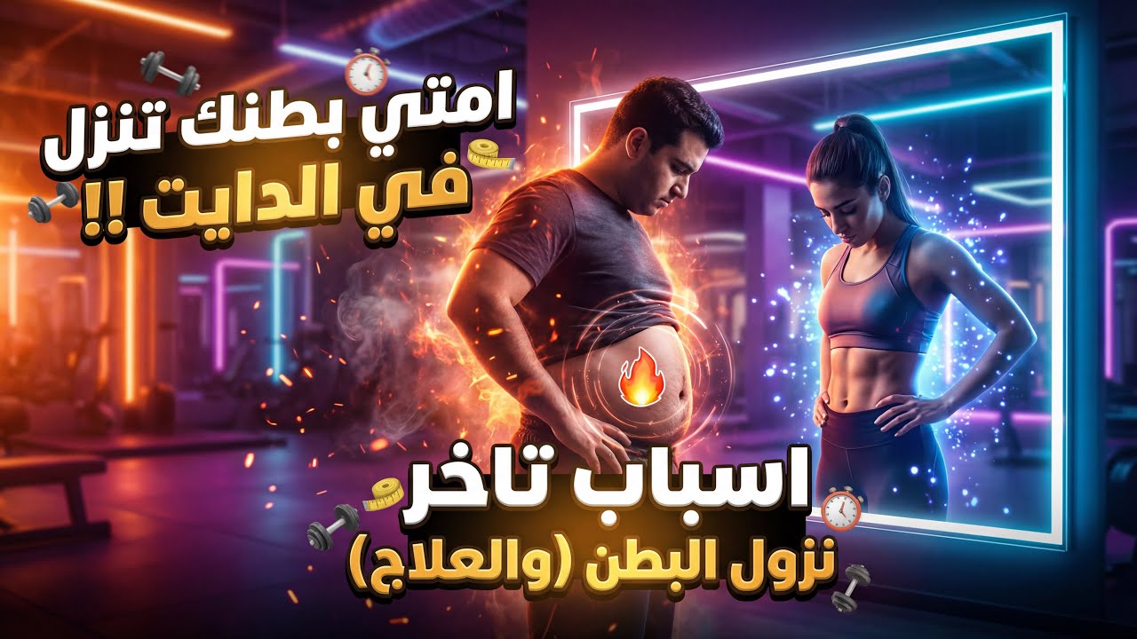 امتي بطنك تنزل في الدايت !! واسباب تاخر نزول البطن (والعلاج)